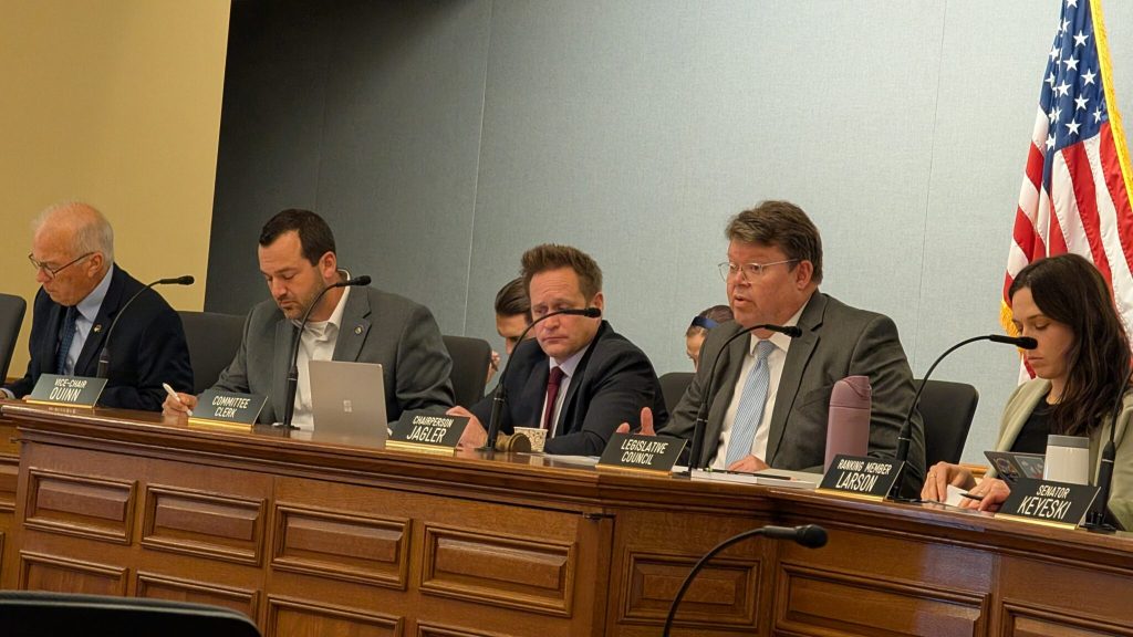 “The bottom line is kids’ safety needs to be the No. 1 priority, full stop, and I believe that’s what we hope to investigate today and look into how we can help make this a better situation for our kids,” Sen. John Jagler said. (Photo by Baylor Spears/Wisconsin Examiner)