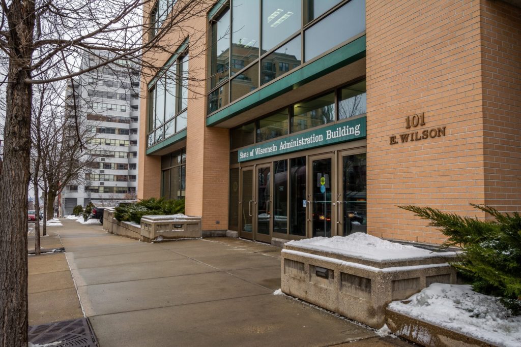 State of Wisconsin Administration Building in Madison, Wis, which the Department of Administration operates from. Bill Martens/WPR