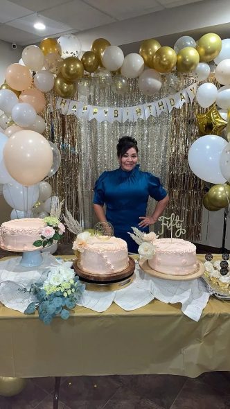 Elvira Benitez, a Sheboygan Falls resident, waited over a month in custody for federal immigration authorities to complete a biometric background check, extending her time in detention as she awaits a possible green card. She is shown at a birthday party. (Courtesy of Crystal Aguilar)