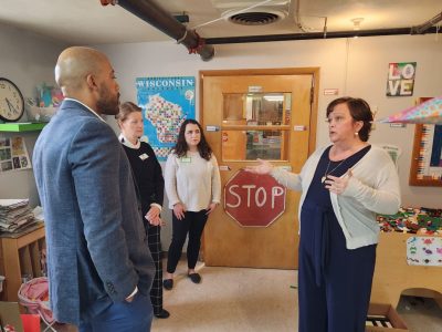 On Campaign Trail, Barnes Pushes State-Funded Universal Child Care