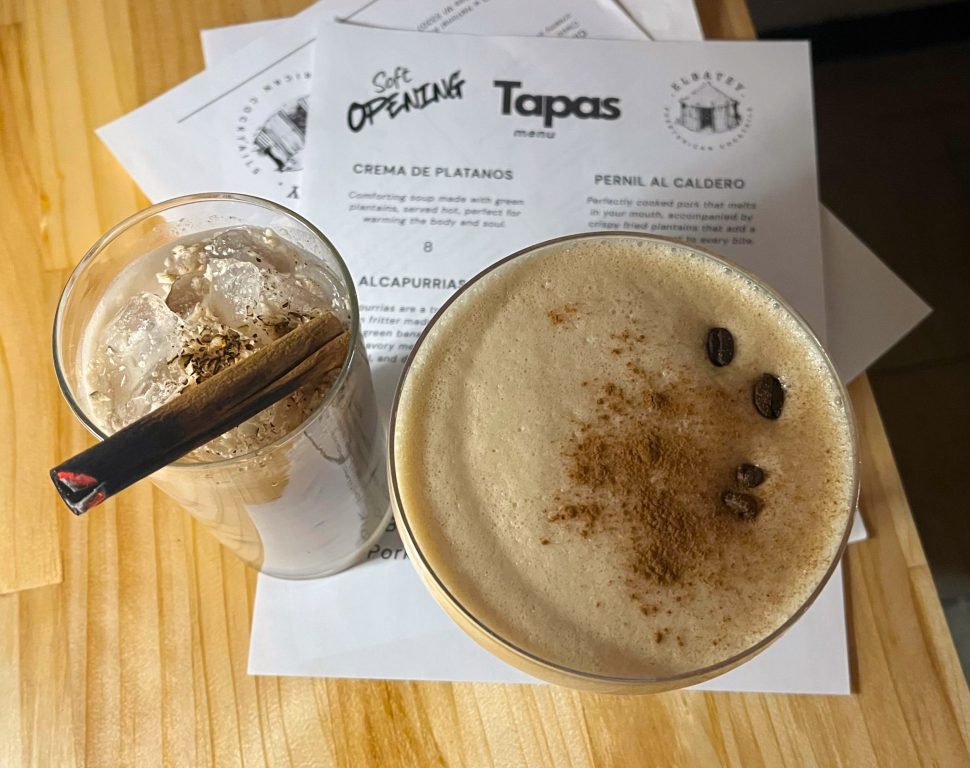 Cafe Con Ron and Coquito from El Batey. Photo by Sophie Bolich.