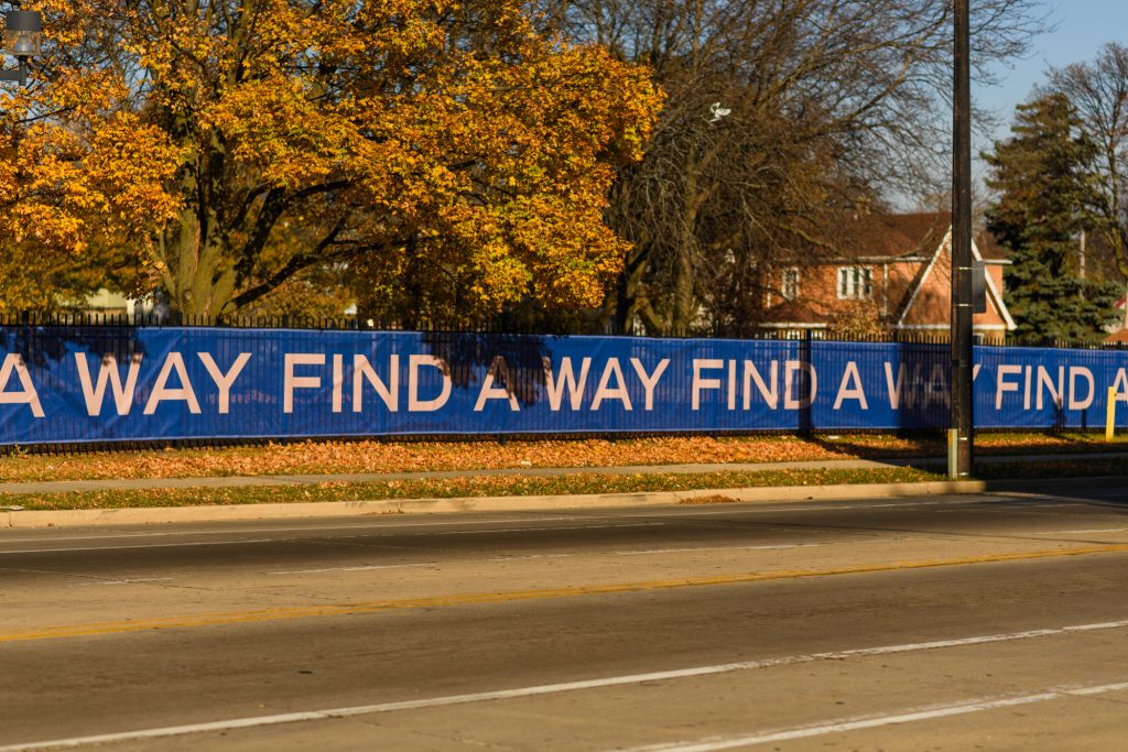 Find A Way by Martine Syms. © 2025 Sculpture Milwaukee. All rights reserved. Photograph by Michael Lagerman.
