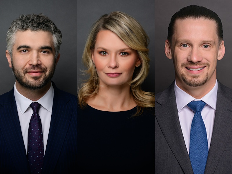 Jason Luczak, Nicole Masnica, and Adam Schleis. Photo courtesy of Gimbel, Reilly, Guerin & Brown LLP.