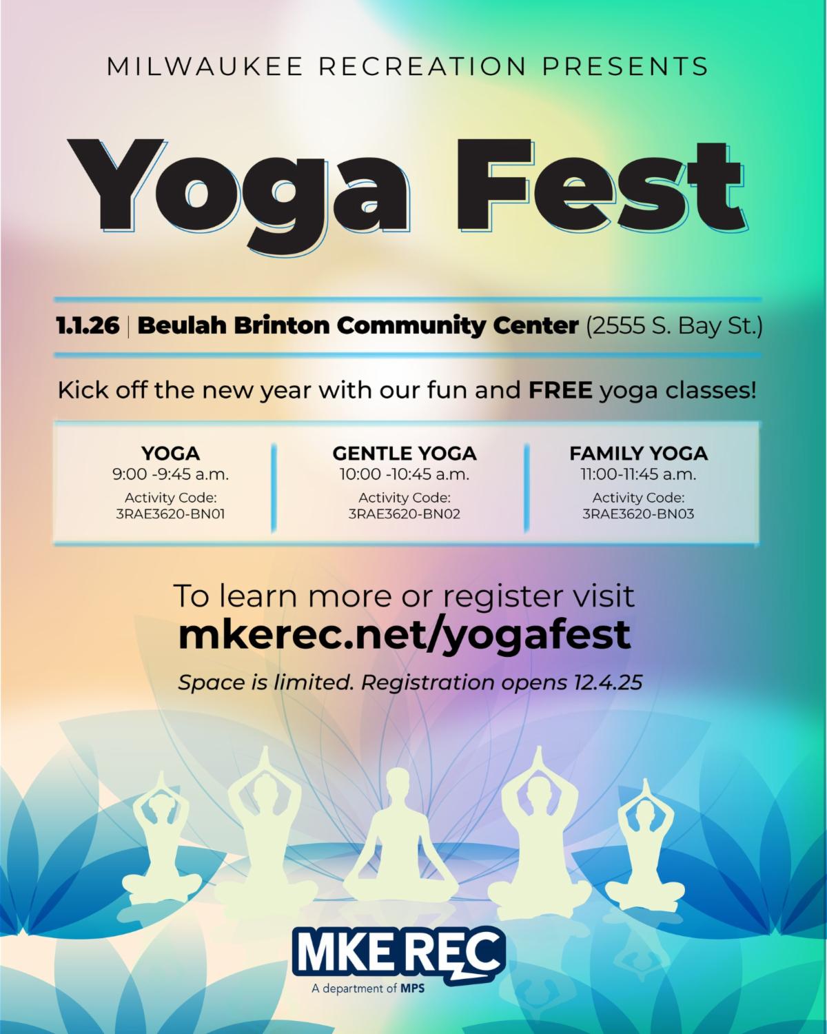 Milwaukee Recreation Hosts Annual New Year’s Day Yoga Fest