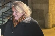Judge Hannah Dugan leaves court in her federal trial, where she was convicted of a felony for obstructing immigration officers. (Photo by Isiah Holmes/Wisconsin Examiner)