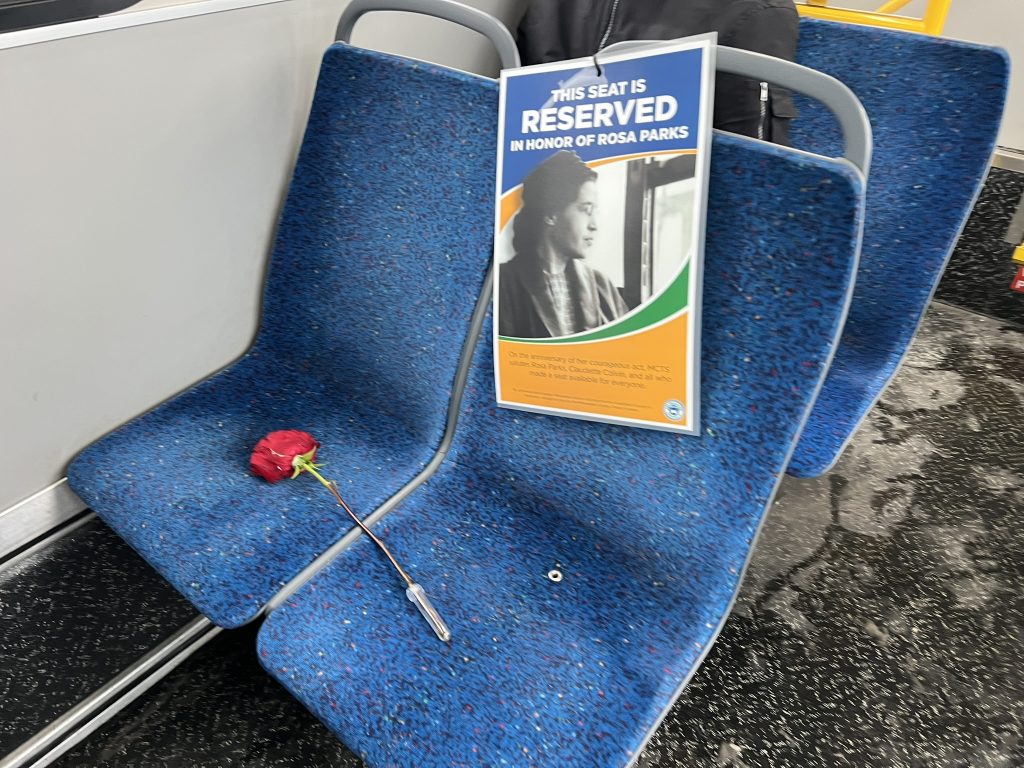 2025 MCTS Rosa Parks tribute. Photo by Jeramey Jannene.