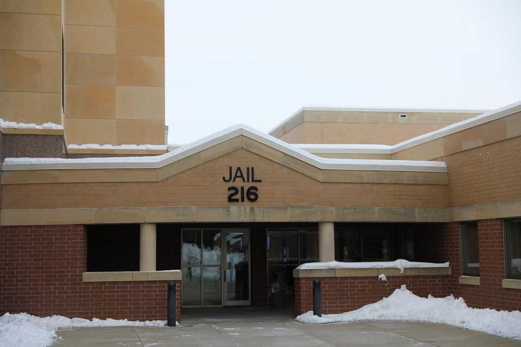 The Dodge County Jail in Juneau, Wis., on Dec. 16, 2025. It held an average of more than 100 U.S. Immigration and Customs Enforcement detainees per day in September 2025. (Paul Kiefer / Wisconsin Watch)