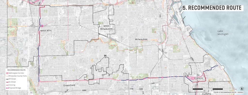 Powerline Trail preferred route map. Image from 2025 South Powerline Trail study.