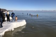 The 2018 Polar Plunge at Bradford Beach. Photo by Jeramey Jannene.