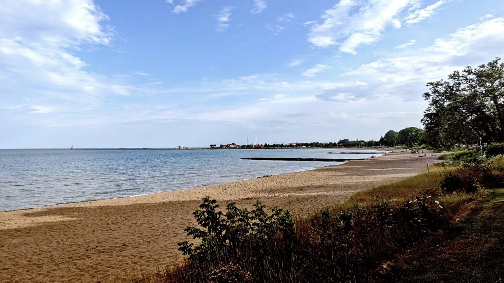 The shore of Lake Michigan on Saturday, July 22, 2023, in Sheboygan, Wis. Angela Major/WPR