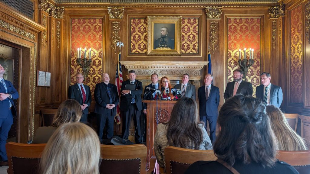 “This is not about vague feelings or misunderstandings,” Rep. Amanda Nedweski (R-Pleasant Prairie) said of her bill to make child grooming a crime. (Photo by Baylor Spears/Wisconsin Examiner)