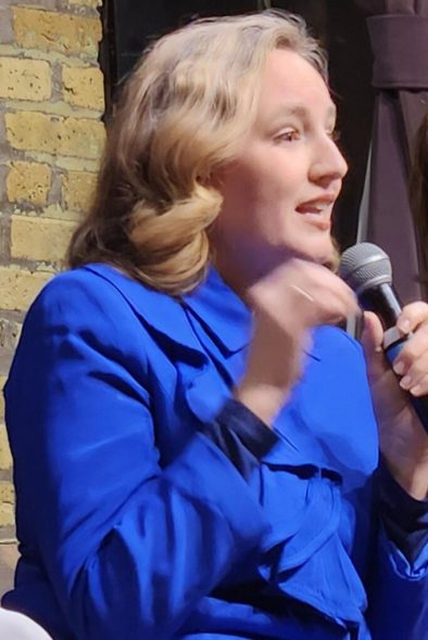 Kelda Roys speaks during a forum for Democrats running for governor on Wednesday, Jan. 21, 2026. (Photo by Erik Gunn/Wisconsin Examiner)