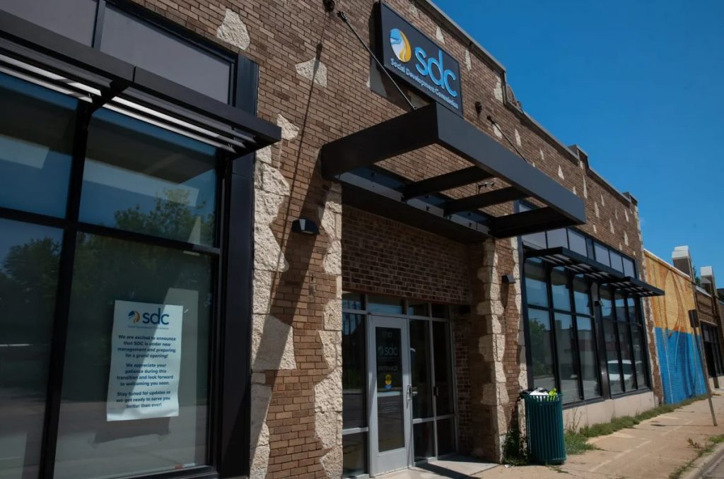 The Social Development Commission’s main office, located at 1730 W. North Ave., is among several properties that went up for auction on Monday, Jan. 26. (Photo by Jonathan Aguilar / Milwaukee Neighborhood News Service / CatchLight Local)
