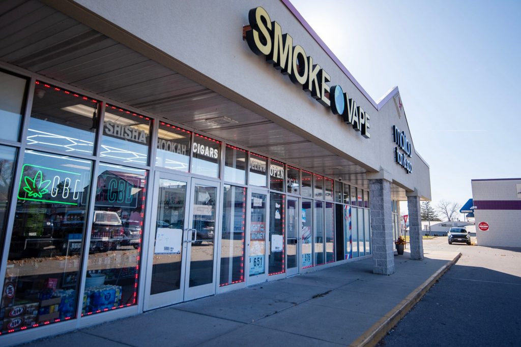 THC products are for sale Wednesday, Nov. 12, 2025, at Smoke World Vape in Beaver Dam, Wis. Angela Major/WPR