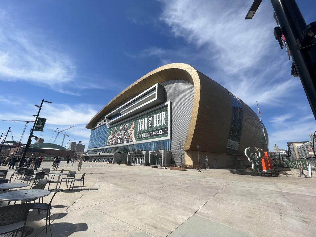 Deer District Plaza. Photo taken April 14, 2023 by Sophie Bolich.