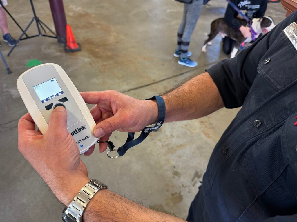 A pet microchip scanner is seen here. Evan Casey/WPR