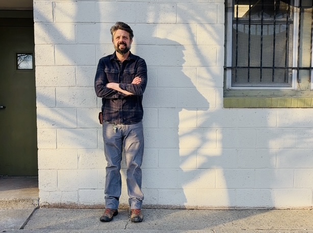 Jim Neumeyer at The Simple Soyman production facility, 3901 N. 35th St. Photo courtesy of Jim Neumeyer.