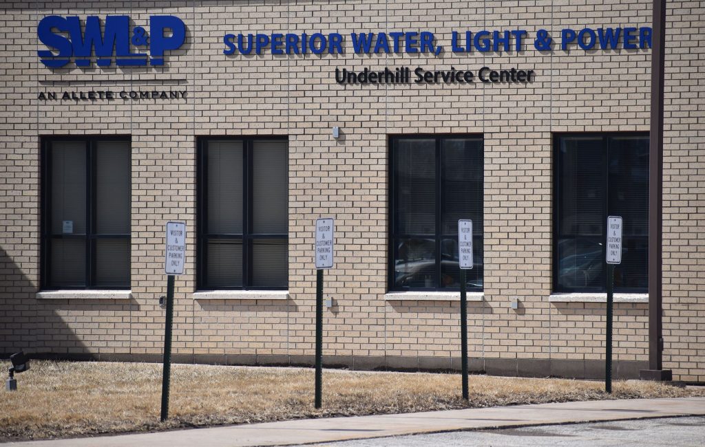 A service center for Superior Water Light & Power in Superior. Danielle Kaeding/WPR