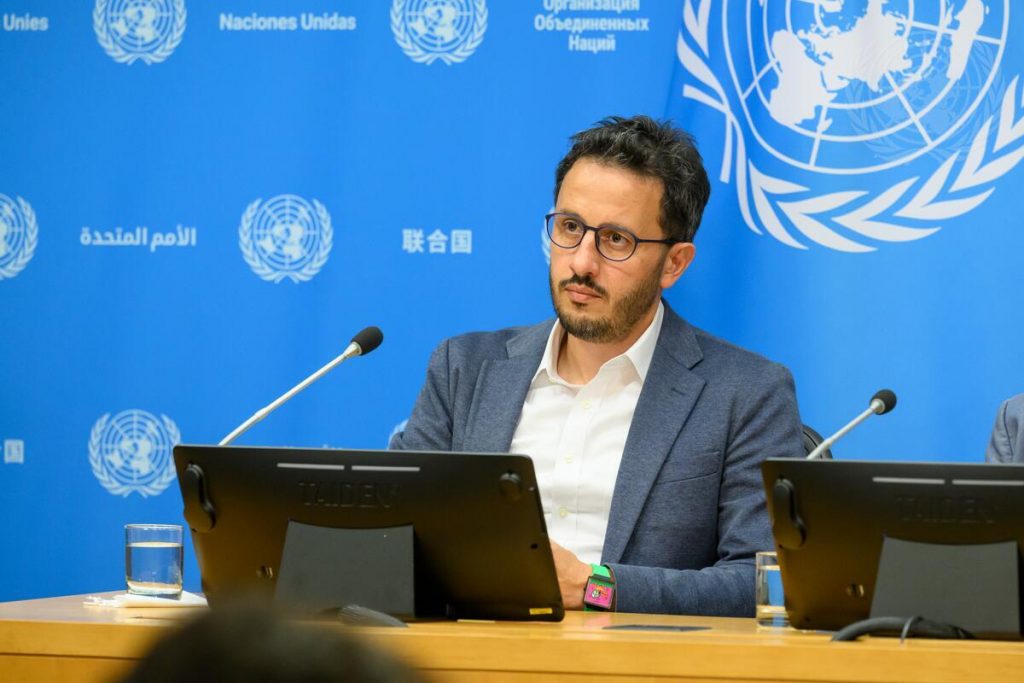 Sébastien Philippe, assistant professor in the Department of Nuclear Engineering and Engineering Physics at the University of Wisconsin–Madison, participates in the press briefing on the first meeting of the Independent Scientific Panel on the Effects of Nuclear War in 2025. Loey Felipe/U.N. Photo