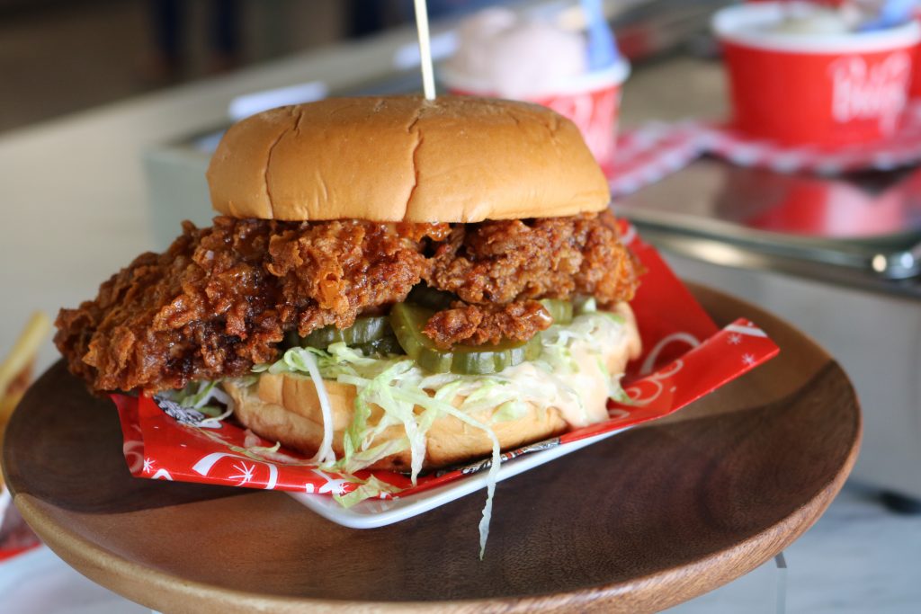 Spicy chicken sandwich from Bebe Zito. Photo by Sophie Bolich.