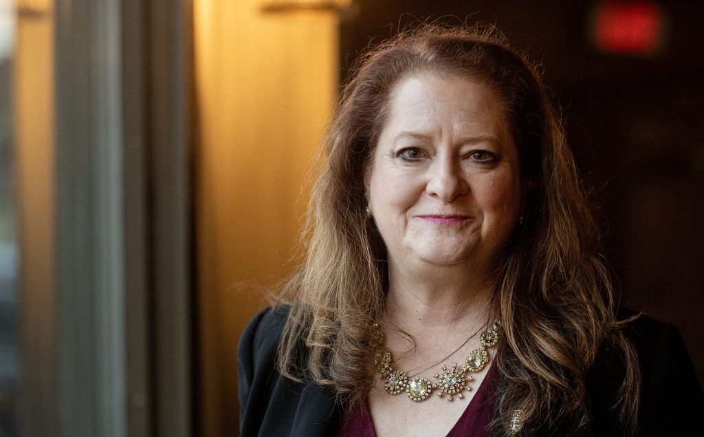 Wisconsin Supreme Court Candidate Maria Lazar at a campaign event Tuesday, March 10, 2026, in Germantown, Wis. Angela Major/WPR