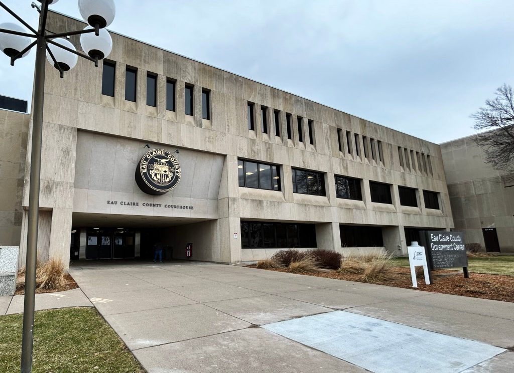 The Eau Claire County Courthouse in Eau Claire, Wis., on March 26, 2026. Liz Harter/WPR