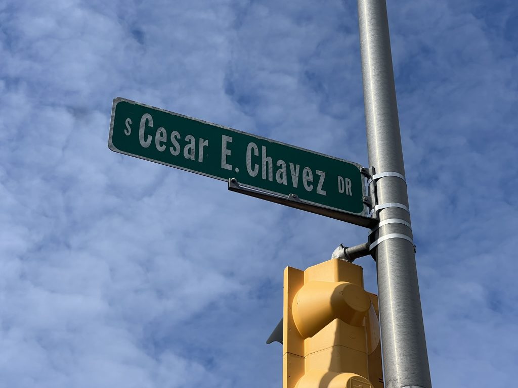 Cesar E. Chavez Drive sign. Photo by Jeramey Jannene.