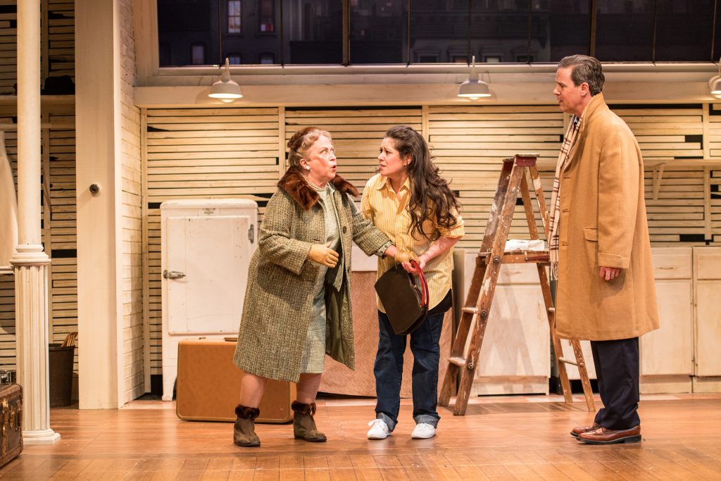 Jenny Wanasek, Emily Vitrano & Neil Brookshire in Renaissance Theaterworks’ production of “Barefoot in the Park” by Neil Simon. Photo by Ross Zentner.