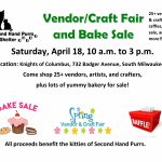 Vendor/Craft Fair & Bake Sale Benefiting Second Hand Purrs