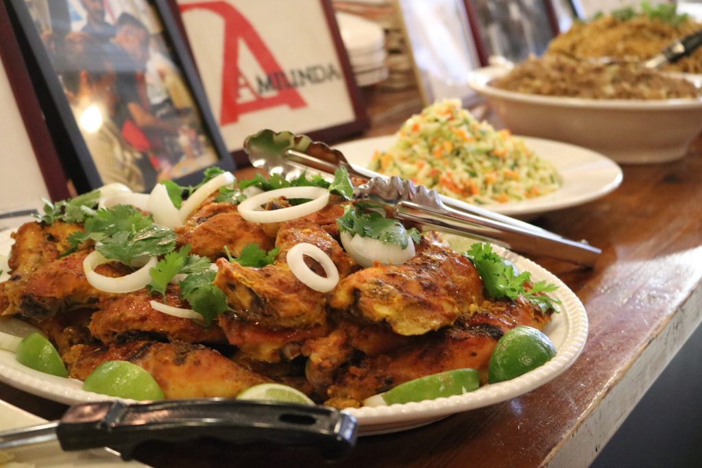 Dishes at a Tables Across Borders dinner featuring Burmese cuisine. Photo taken April 28, 2026 by Sophie Bolich. 