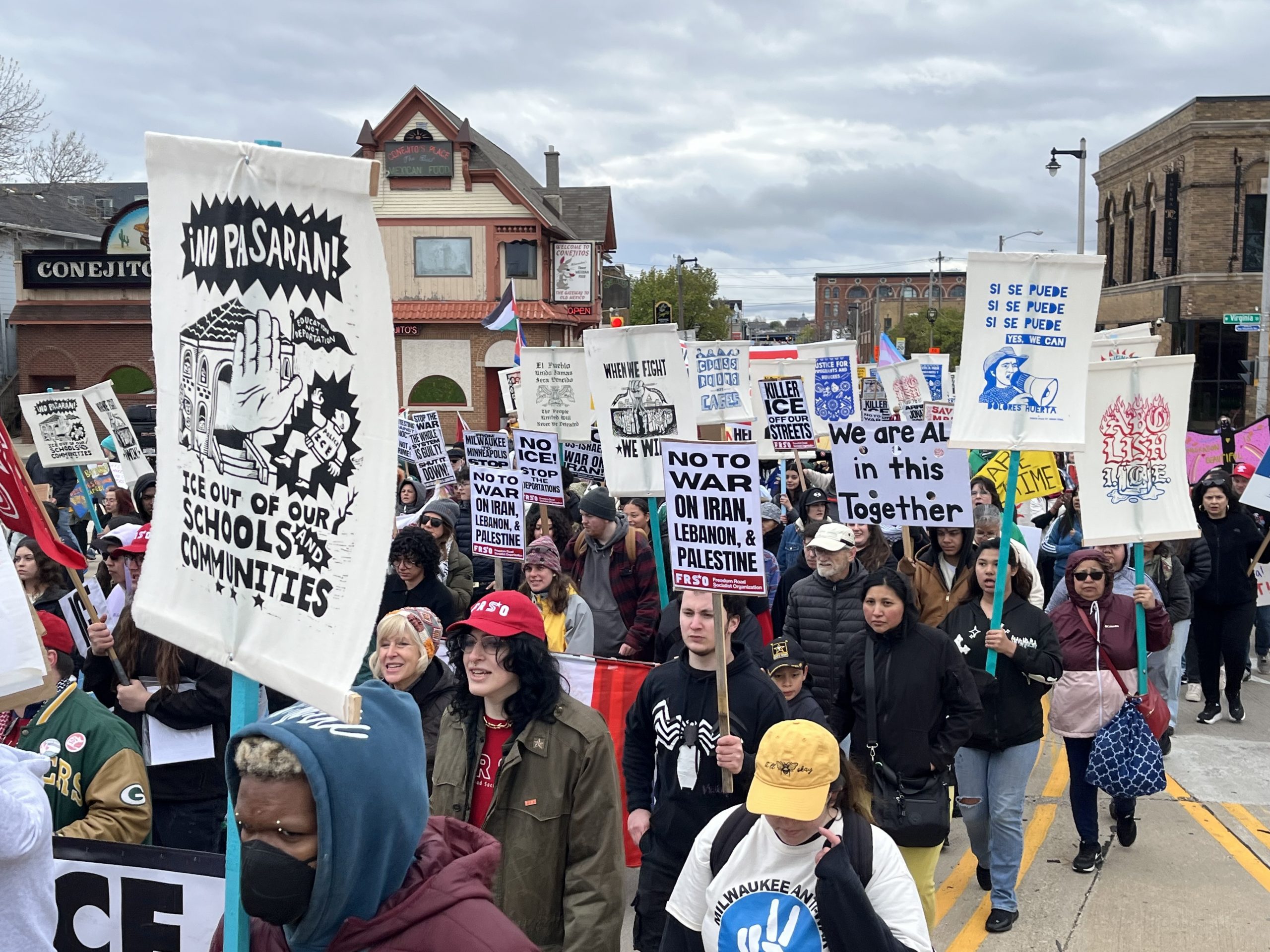 May Day Protestors Denounce ICE, Trump