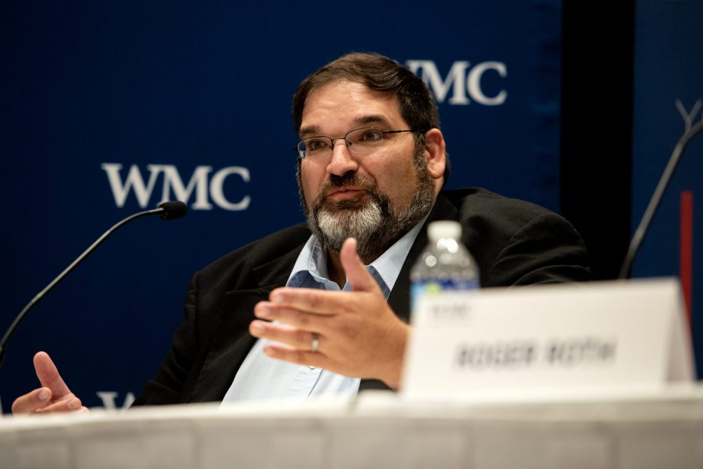 Republican State Sen. André Jacque participates in an 8th Congressional District GOP primary debate Thursday, June 25, 2024, in Green Bay, Wis. Angela Major/WPR