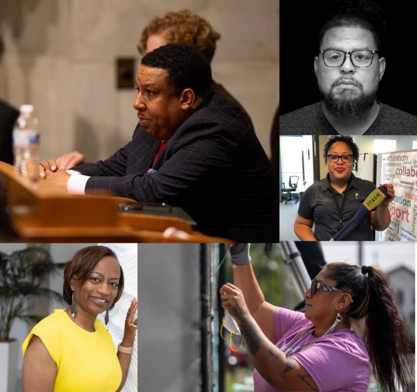 Community leaders weigh in on recent teen violence in the area. Rep. Russell Goodwin (top left), Robert "Biko" Baker (top right) Bridget Whittaker (right center), Ald. Sharlen Moore (bottom left) and Shalina Ali (bottom right). (NNS file photos)