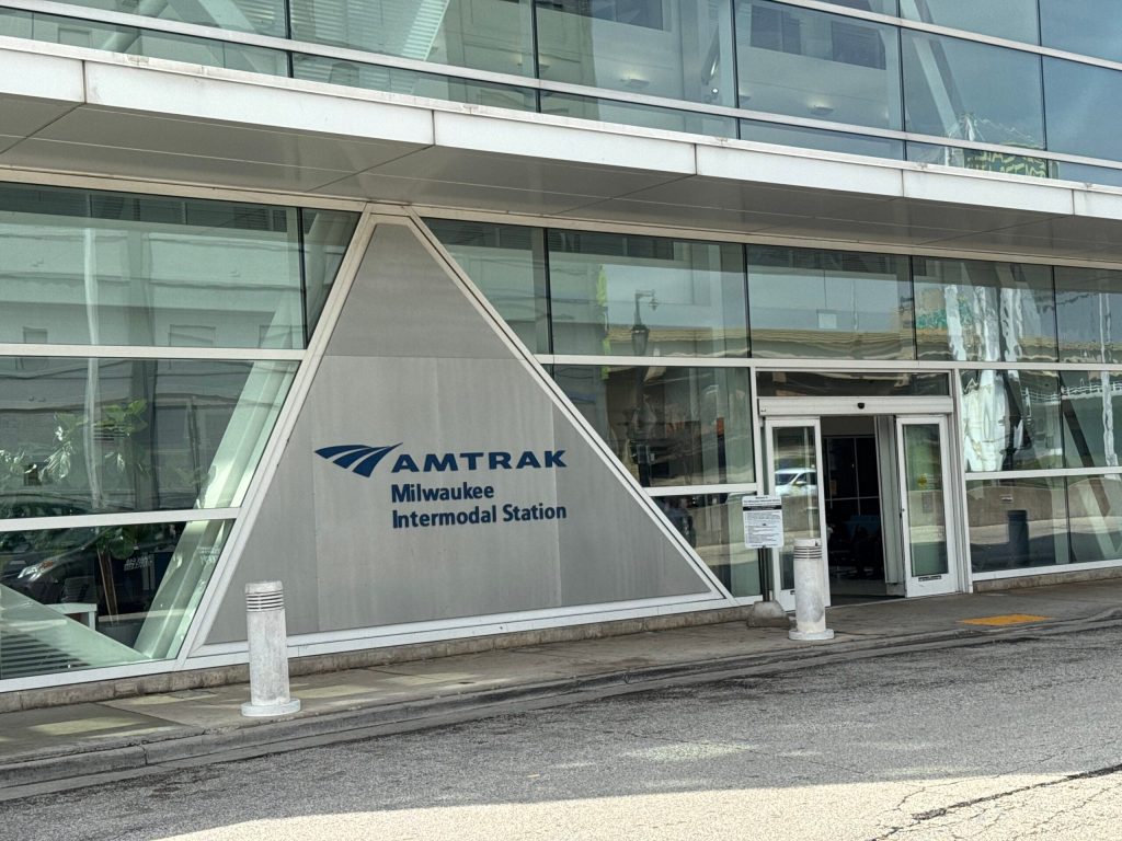 The Amtrak runs out of the Milwaukee Intermodal Station. Evan Casey/WPR