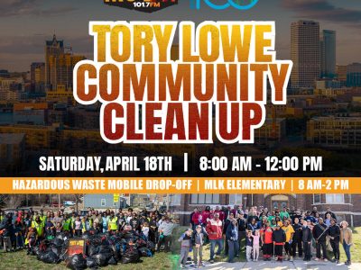 Join 101.7 The Truth for the 5th Annual Tory Lowe Community Clean Up on April 18th
