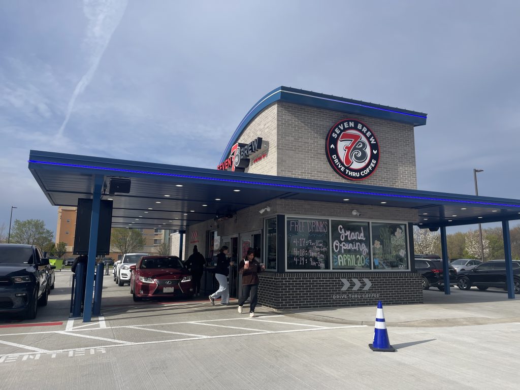 7 Brew Coffee, 350 W. Layton Ave. Photo taken April 20, 2026 by Sophie Bolich. 