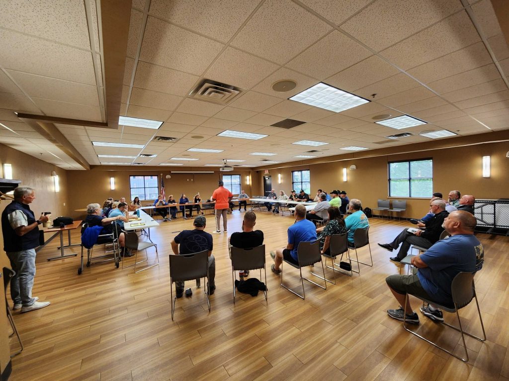 The Village of Wrightstown hosted a community listening session about data centers on Tuesday, May 19. Joe Schulz/WPR