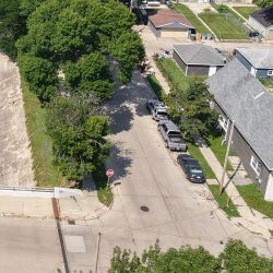 The Kinnickinnic River and 2567 S. 9th Pl. Photo by Jeramey Jannene.