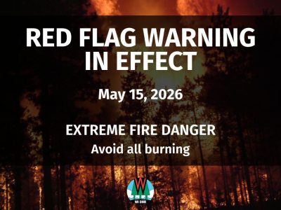 Extreme Fire Danger Friday, May 15, 2026
