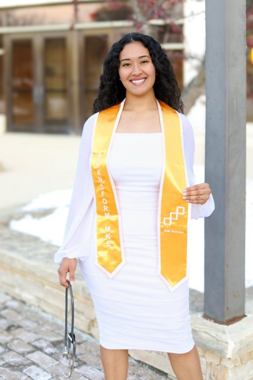 Rosie Robles is a first-generation student who graduated Alverno College in December with a degree in nursing with the help of All-In Milwaukee. She is now working at Froedtert Hospital. Photo courtesy of All-In Milwaukee