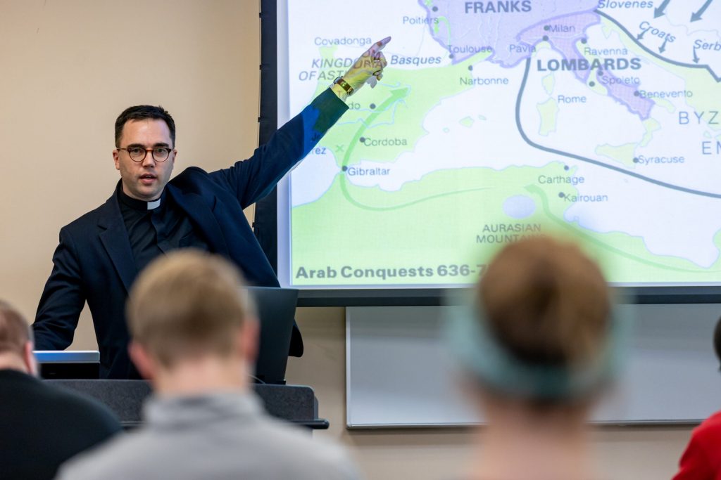 Thomas Pietsch is an assistant professor of theology at Concordia University Wisconsin. He has seen an increase in young men at his church on Sundays. Photo courtesy of Thomas Pietsch