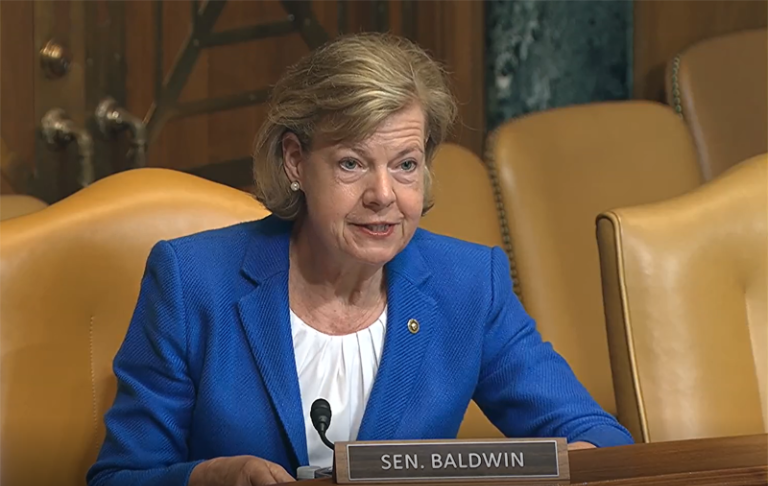 Baldwin questioning Sec. Driscoll in the Senate Appropriation Subcommittee