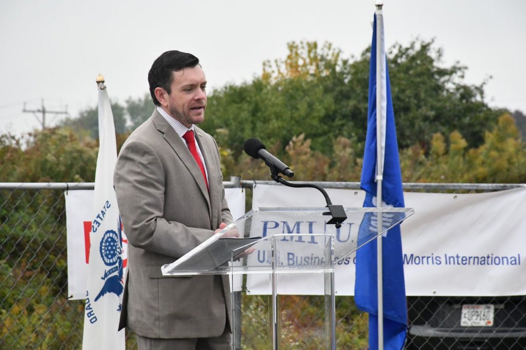 Sen. Patrick Testin at VCP Milwaukee Groundbreaking. Photo taken Oct. 13, 2025 by Jeramey Jannene.