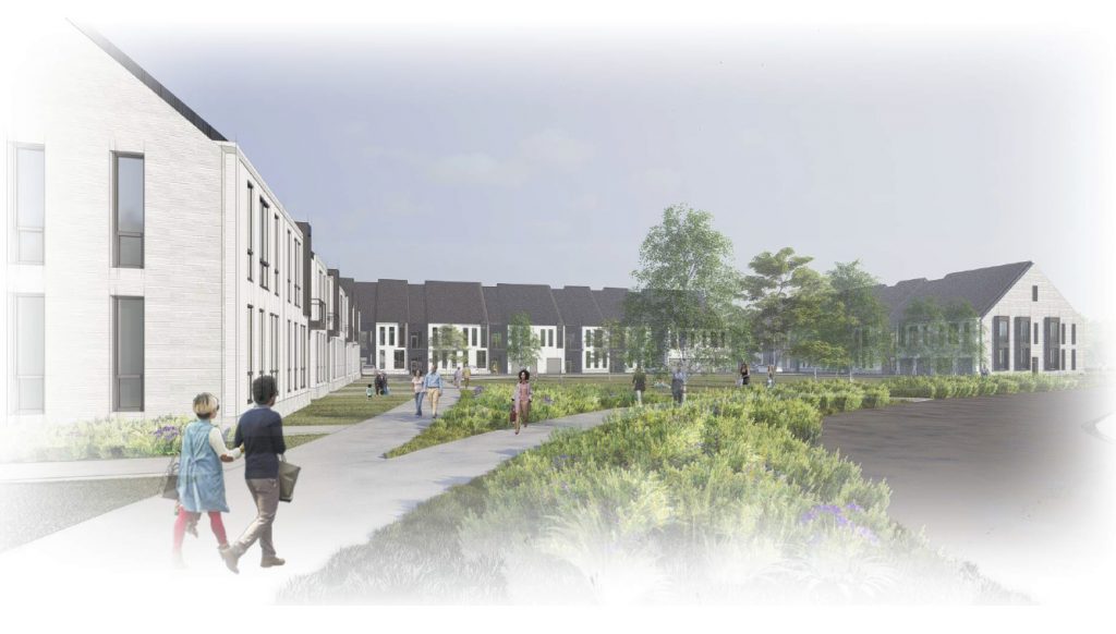 Kingdom Faith Fellowship Church residences. Rendering by Engberg Anderson.