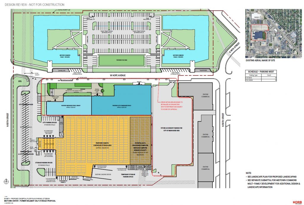 Walmart site plan. Image submitted to CPC by KORB.