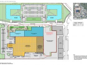 Walmart site plan. Image submitted to CPC by KORB.