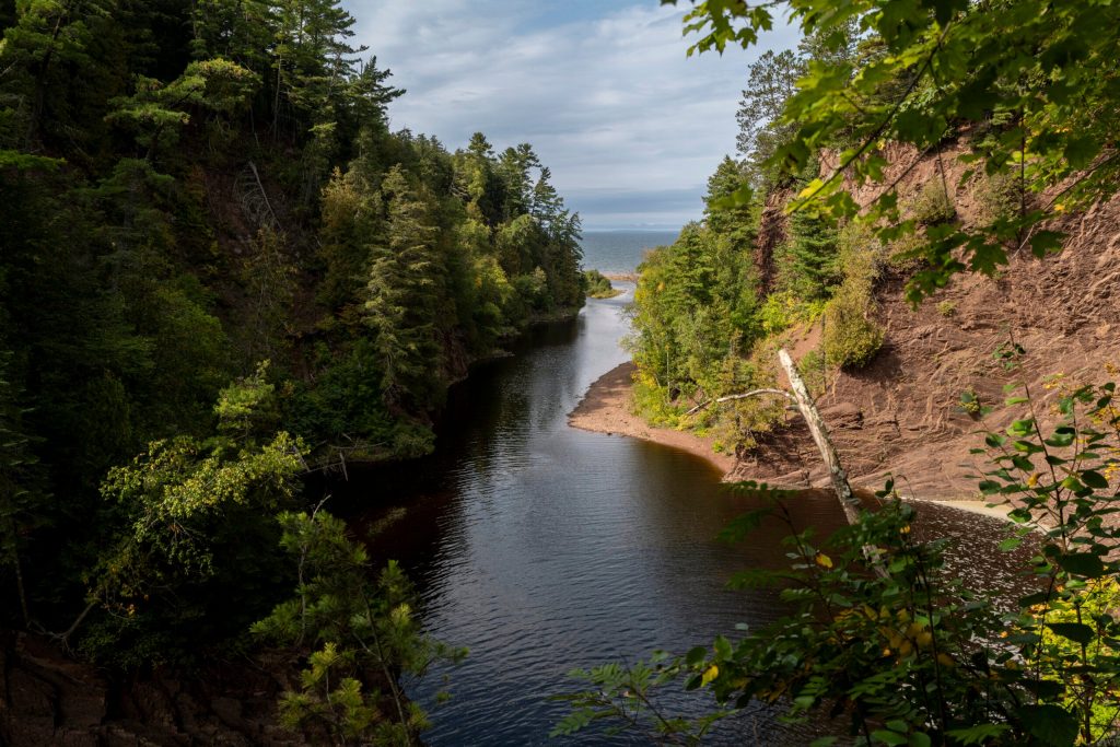 A view from Superior Falls facing Lake Superior on Sept. 18, 2025. Sara Rubinstein/Courtesy of the Trust for Public Land