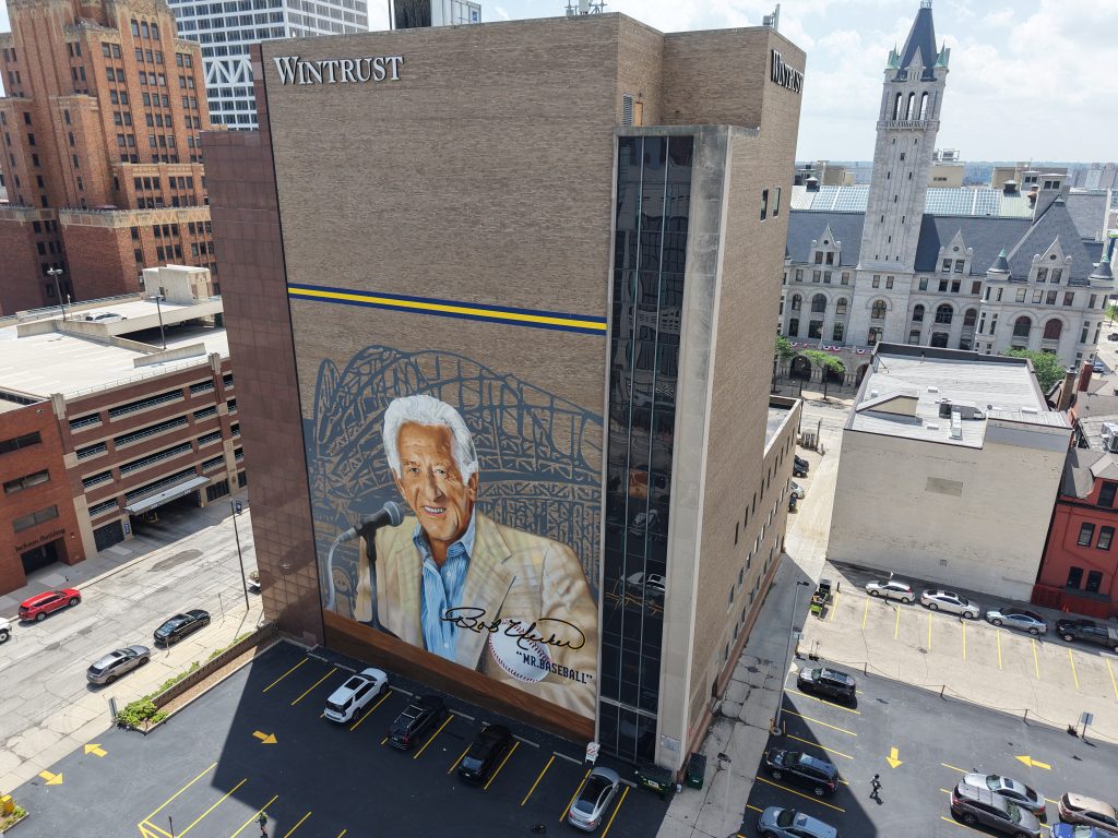 Mr. Baseball, Bob Uecker mural on 731 N. Jackson St. Photo by Urban Milwaukee staff.