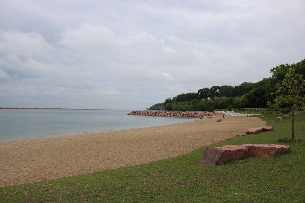 Reconstructed South Shore Beach. Photo taken June 24, 2026 by Sophie Bolich.