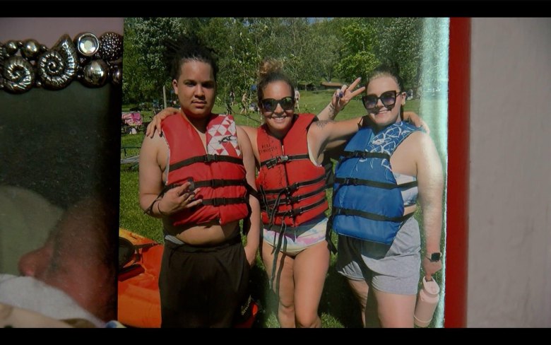 Jerrold Wellinger and his sisters, Mariah Johnson (center) and Kassie Gaspardo, enjoy a day at the lake in 2021. He was killed by a reckless driver later that year. (Photo provided by Mariah Johnson)